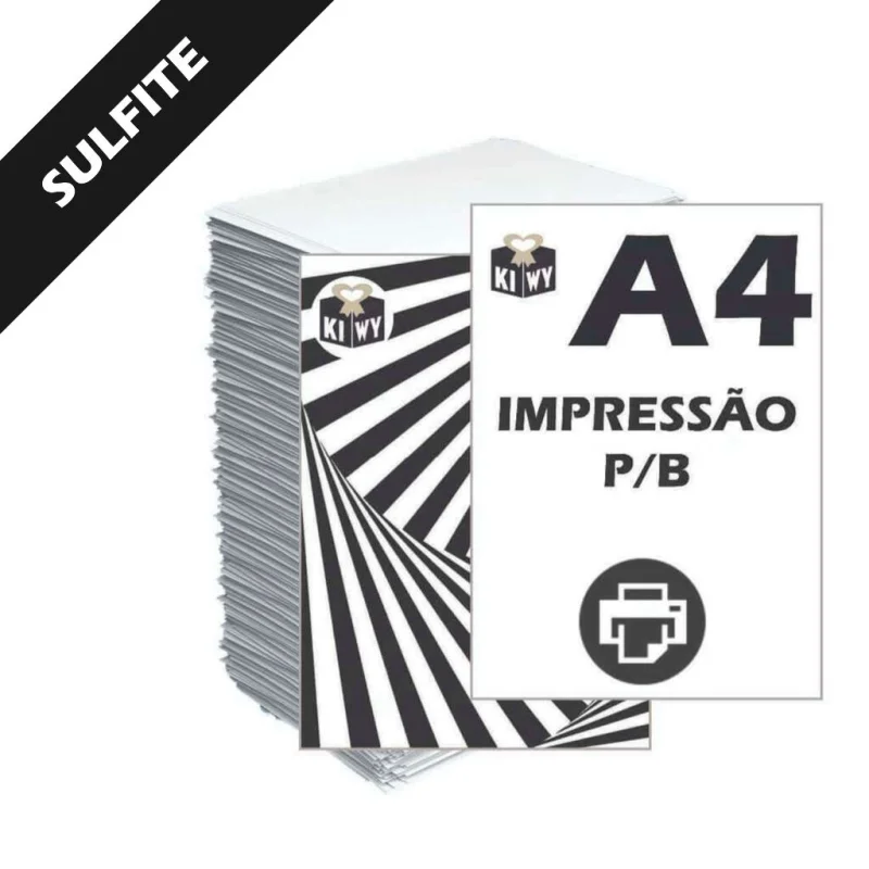 Impressão preto e branco