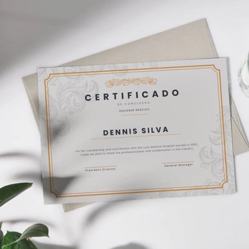 Impressão de certificado